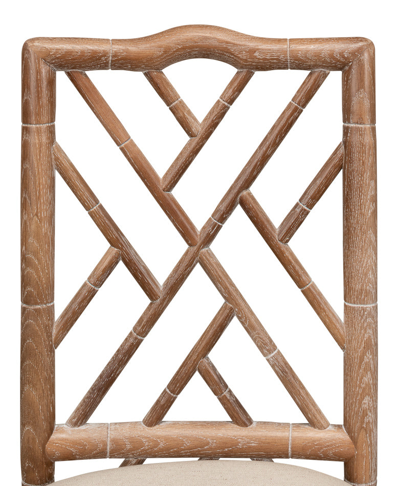 BRIGHTON BAMBOO SIDE CHAIR, BEIGE