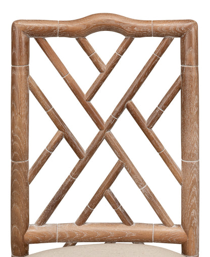 BRIGHTON BAMBOO SIDE CHAIR, BEIGE