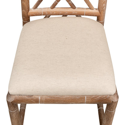 BRIGHTON BAMBOO SIDE CHAIR, BEIGE