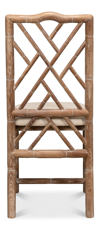 BRIGHTON BAMBOO SIDE CHAIR, BEIGE