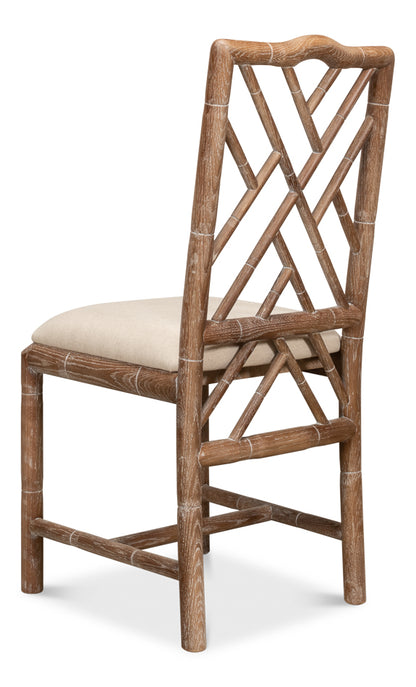 BRIGHTON BAMBOO SIDE CHAIR, BEIGE