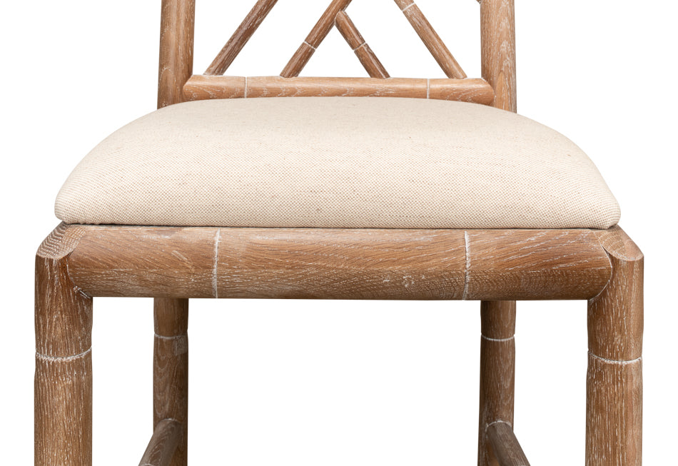 BRIGHTON BAMBOO SIDE CHAIR, BEIGE