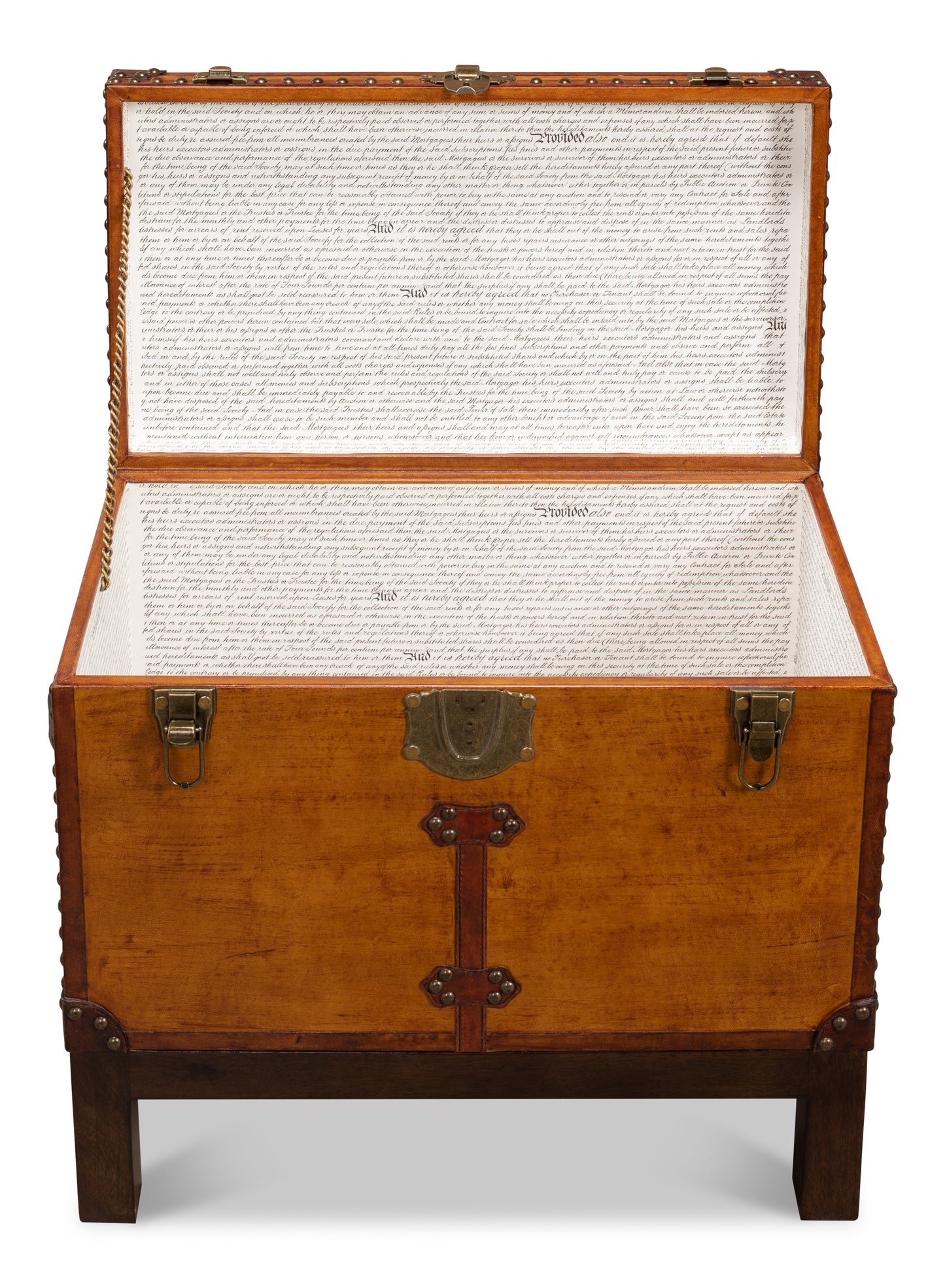 ABILENE LEATHER BOX W/STAND