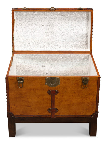 ABILENE LEATHER BOX W/STAND