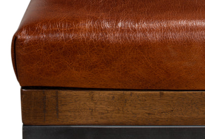 Leather Cushion Bench