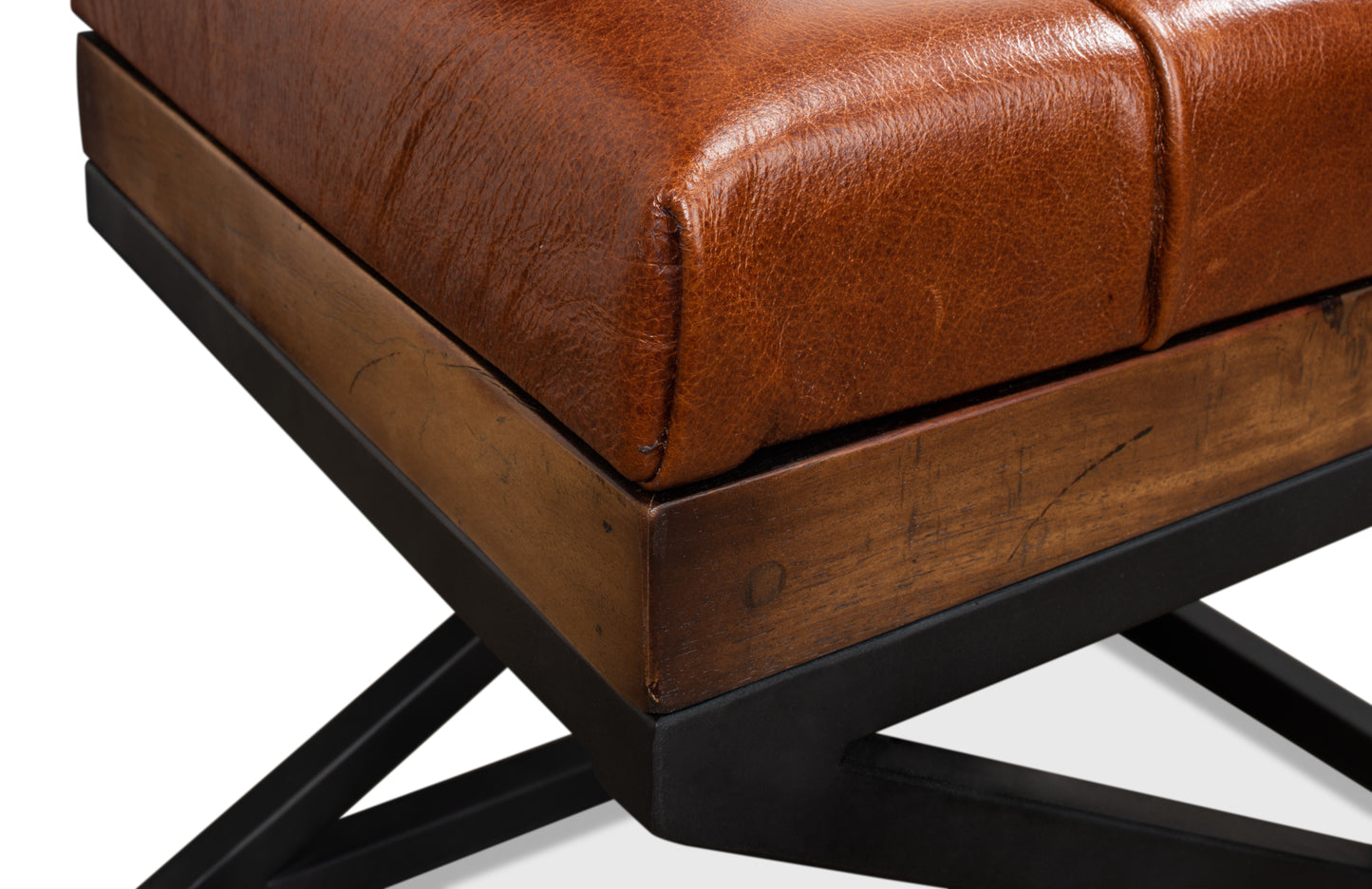 Leather Cushion Bench