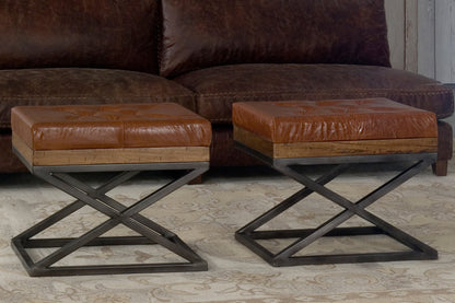 Leather Cushion Bench