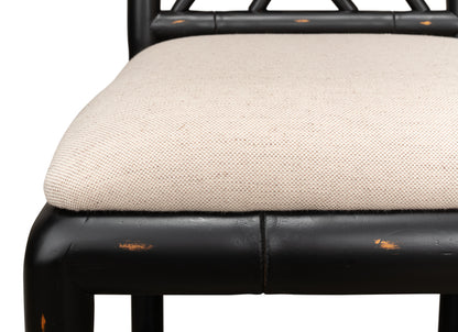 BRIGHTON BAMBOO SIDE CHAIR, BLACK