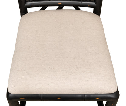 BRIGHTON BAMBOO SIDE CHAIR, BLACK