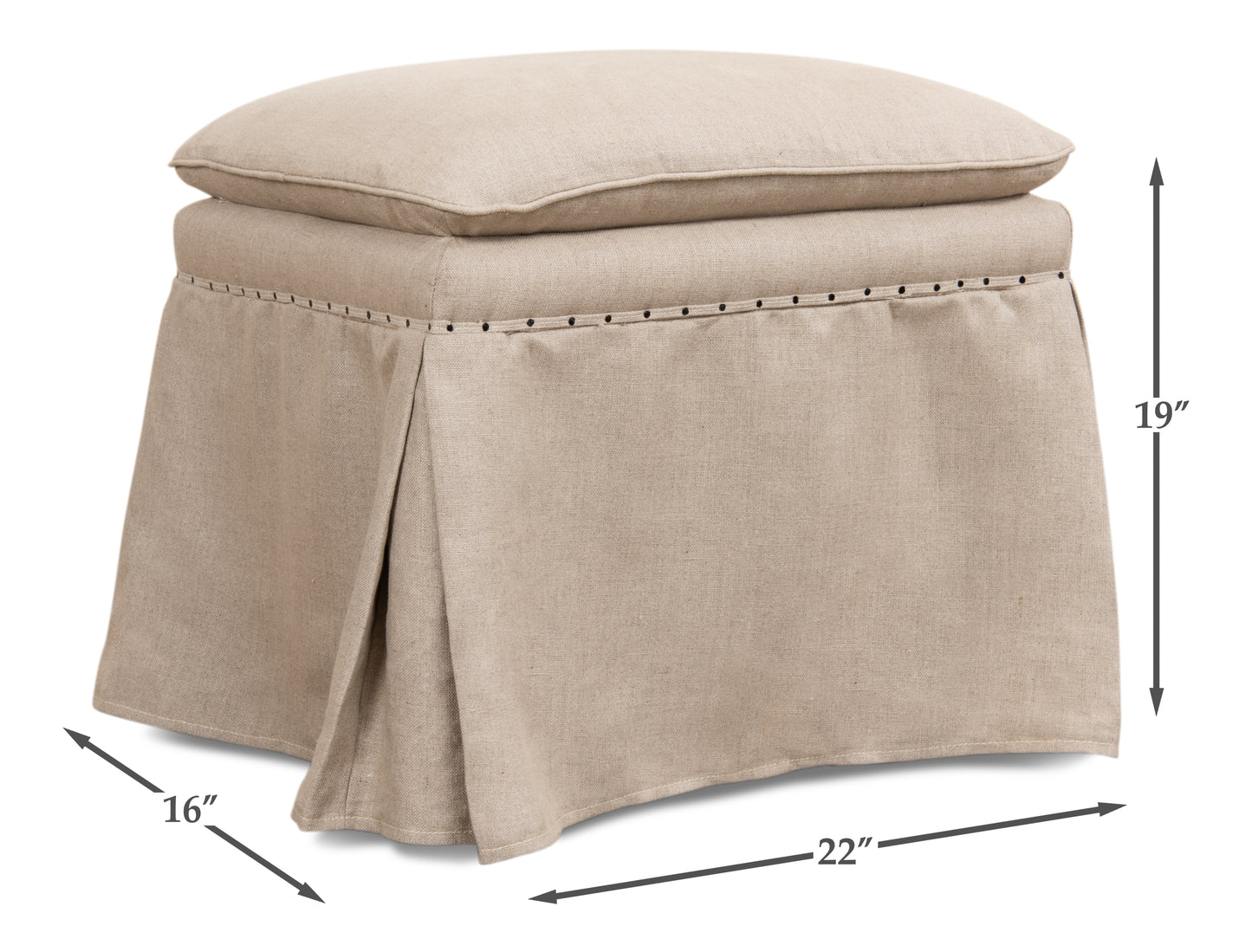 DRAPED OTTOMAN