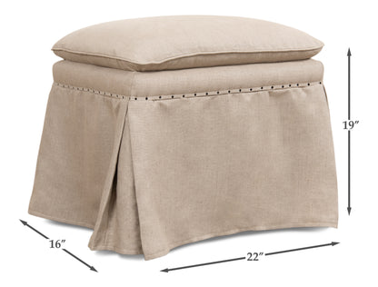 DRAPED OTTOMAN