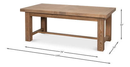 BAUHAUS DINING TABLE, DUSTY OAK