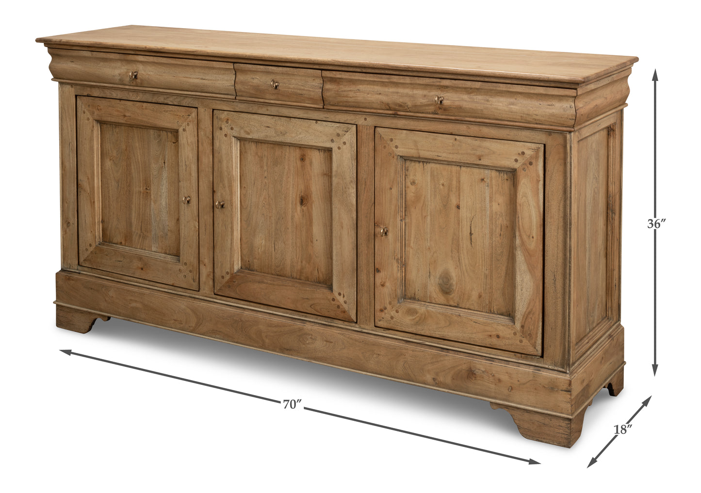 CAFE AU LAIT BUFFET  DRIFTWOOD FINISH