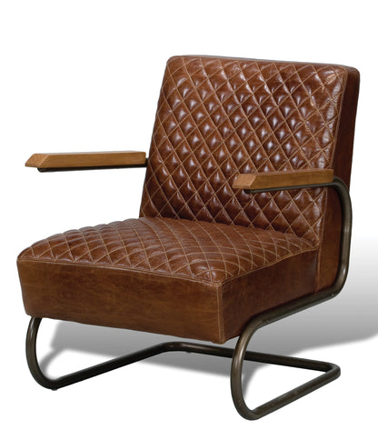 BEVERLY HILLS CHAIR, CUBA BROWN LEATHER
