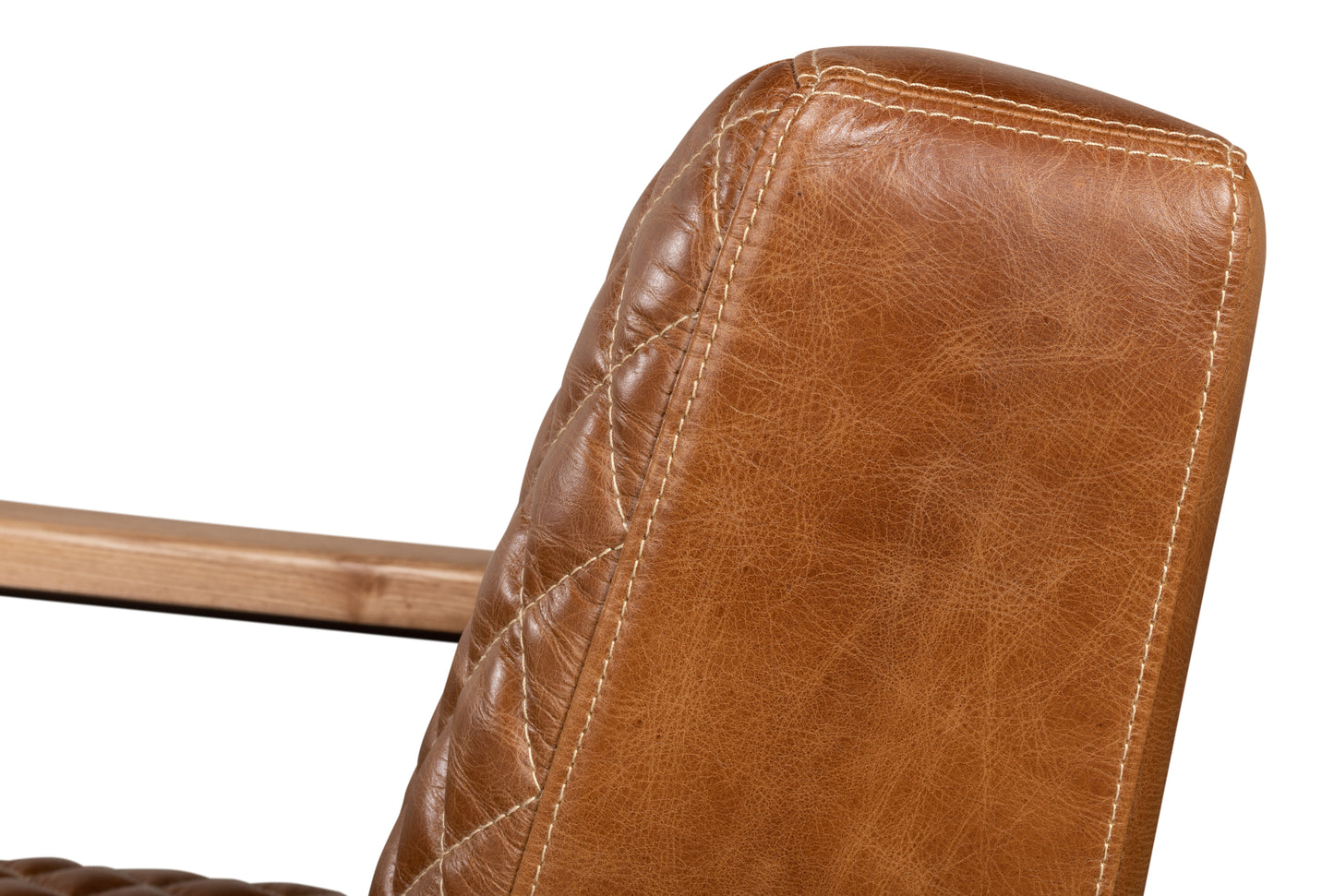 BEVERLY HILLS CHAIR, CUBA BROWN LEATHER