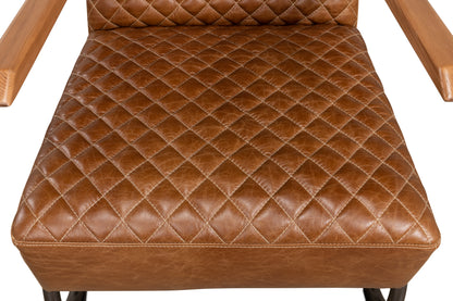 BEVERLY HILLS CHAIR, CUBA BROWN LEATHER