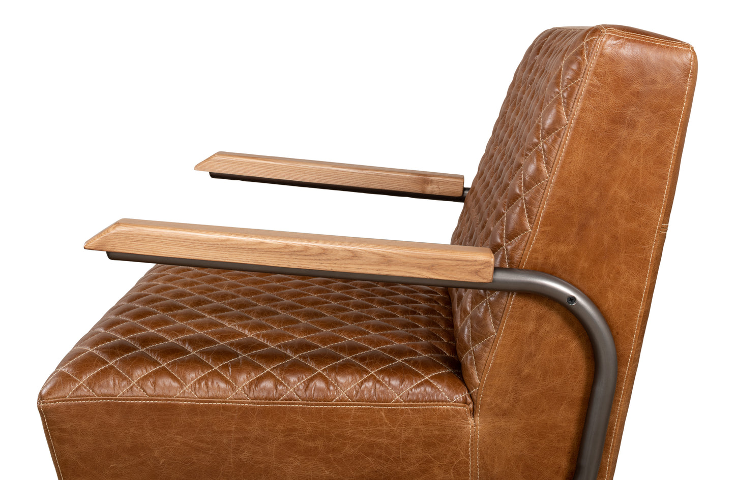BEVERLY HILLS CHAIR, CUBA BROWN LEATHER