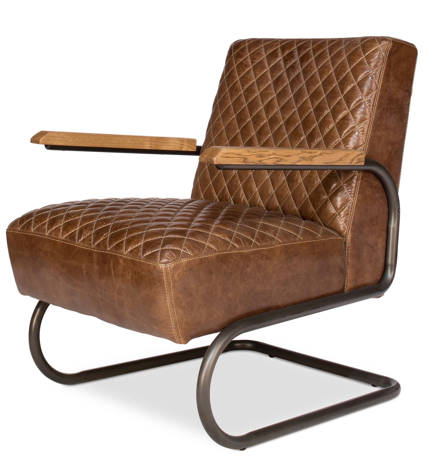 BEVERLY HILLS CHAIR, CUBA BROWN LEATHER