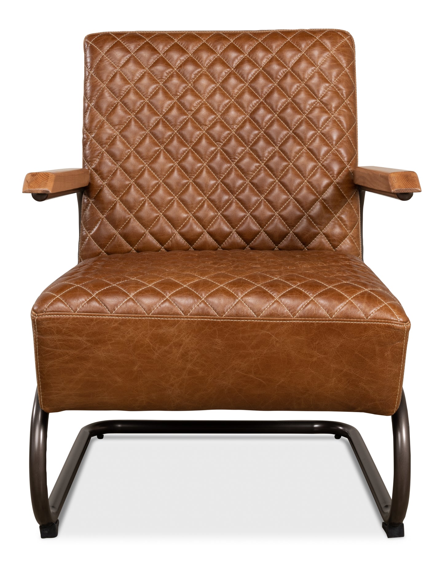 BEVERLY HILLS CHAIR, CUBA BROWN LEATHER