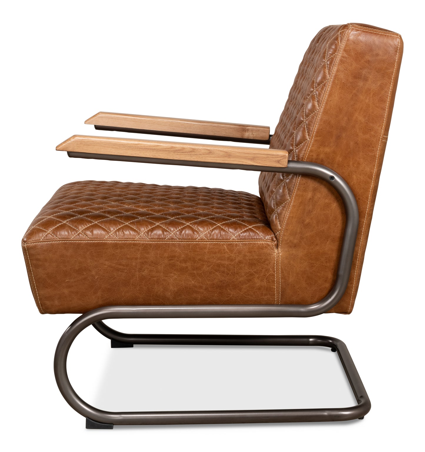 BEVERLY HILLS CHAIR, CUBA BROWN LEATHER