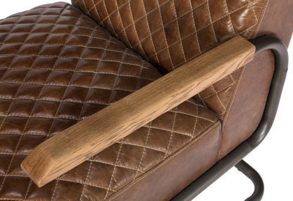 BEVERLY HILLS CHAIR, CUBA BROWN LEATHER