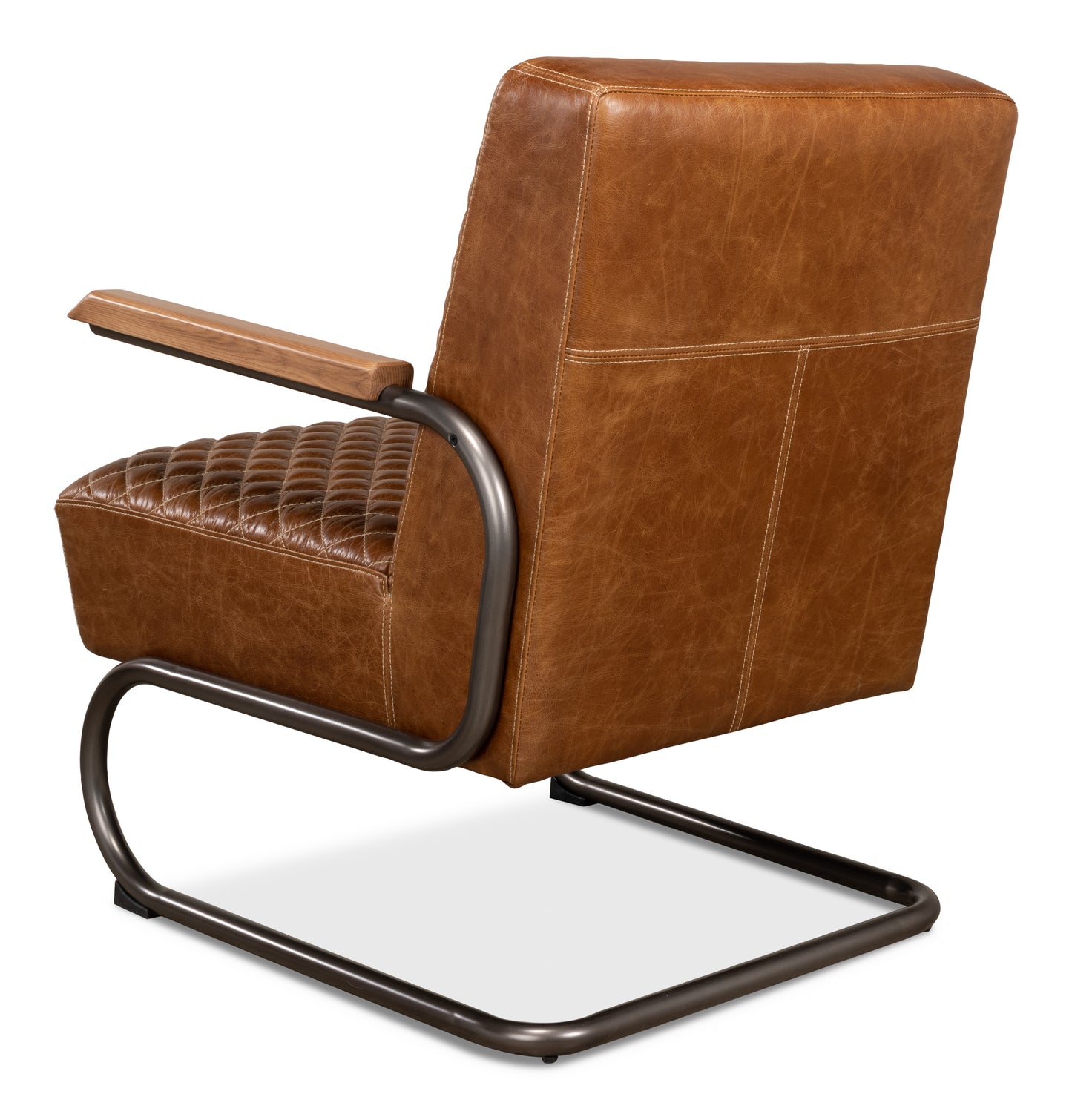 BEVERLY HILLS CHAIR, CUBA BROWN LEATHER