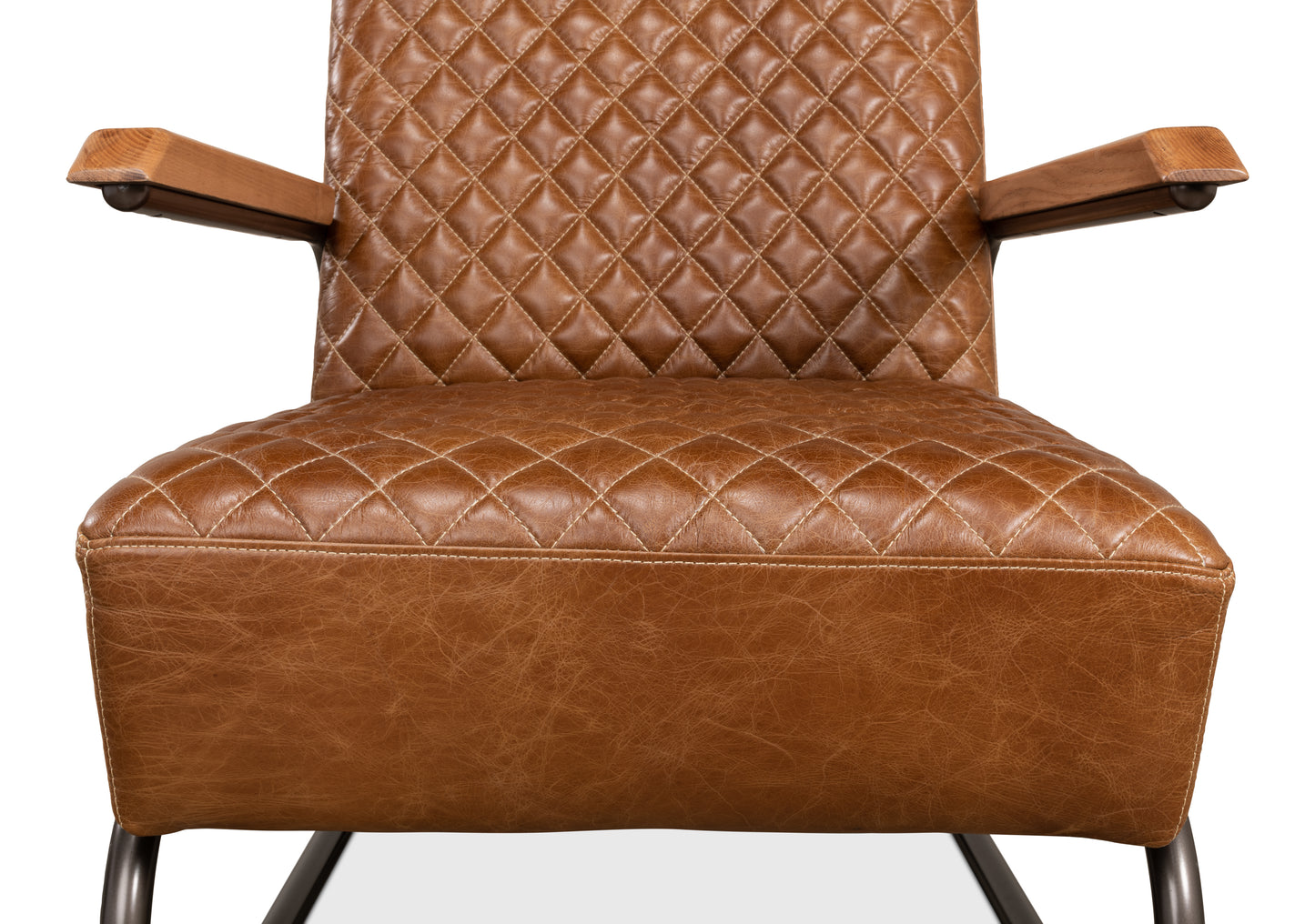 BEVERLY HILLS CHAIR, CUBA BROWN LEATHER