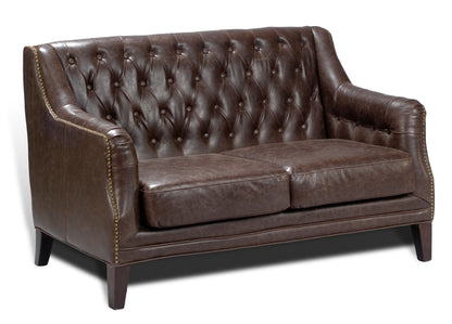 Brooks Leather Tufted 2 Seat Sofa