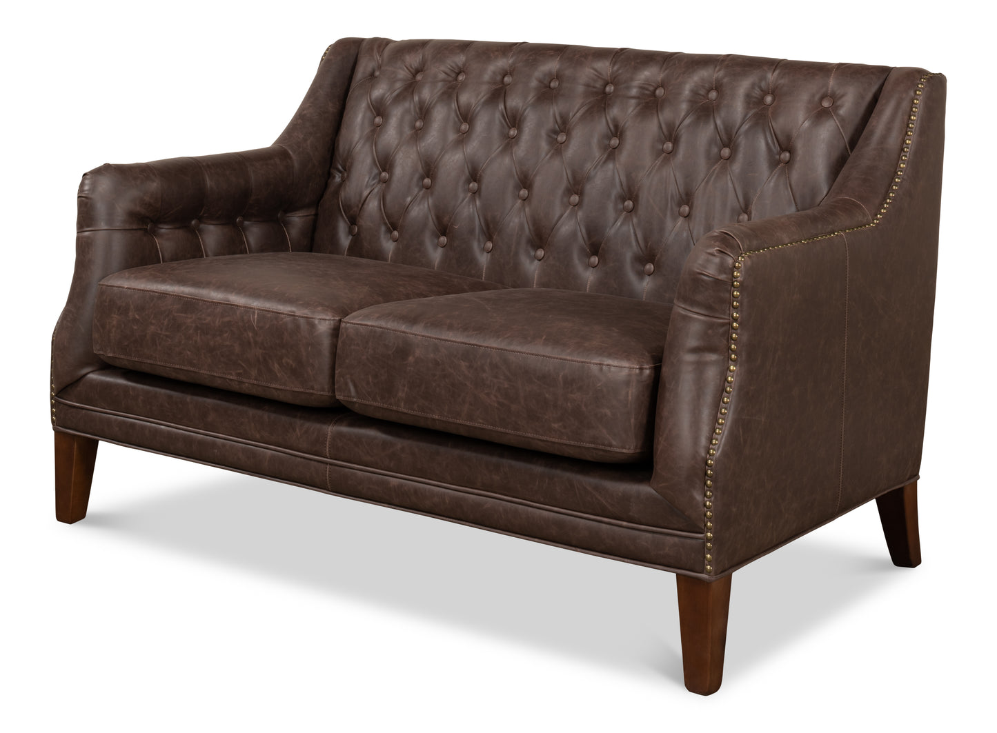 Brooks Leather Tufted 2 Seat Sofa