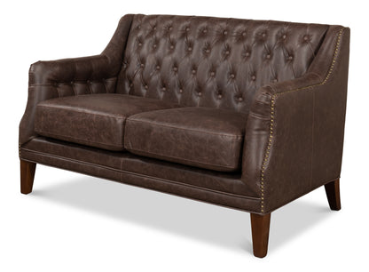 Brooks Leather Tufted 2 Seat Sofa