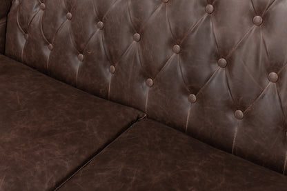 Brooks Leather Tufted 2 Seat Sofa