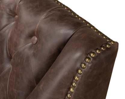 Brooks Leather Tufted 2 Seat Sofa