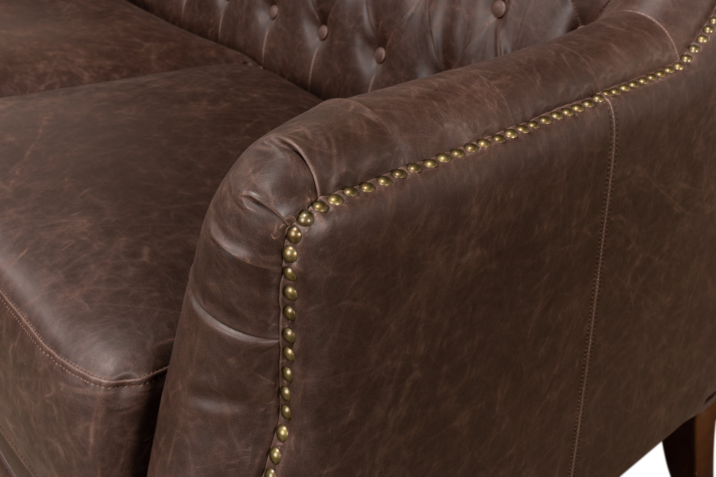 Brooks Leather Tufted 2 Seat Sofa
