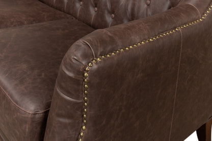 Brooks Leather Tufted 2 Seat Sofa