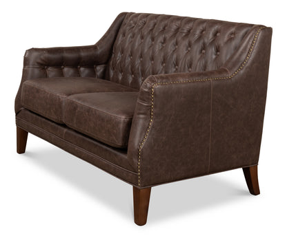 Brooks Leather Tufted 2 Seat Sofa