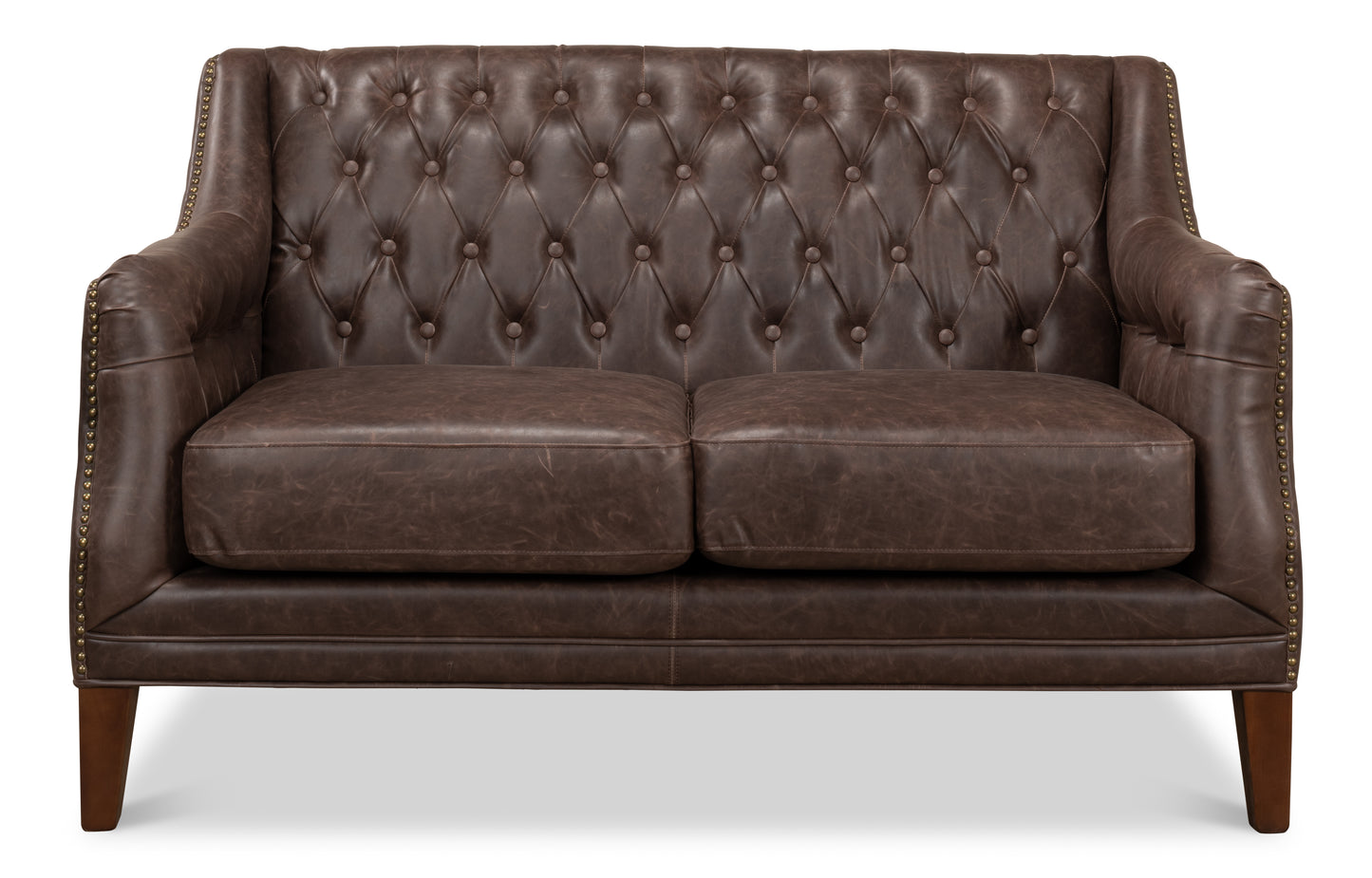 Brooks Leather Tufted 2 Seat Sofa