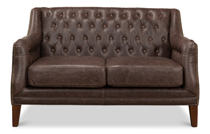 Brooks Leather Tufted 2 Seat Sofa
