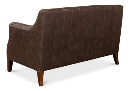 Brooks Leather Tufted 2 Seat Sofa