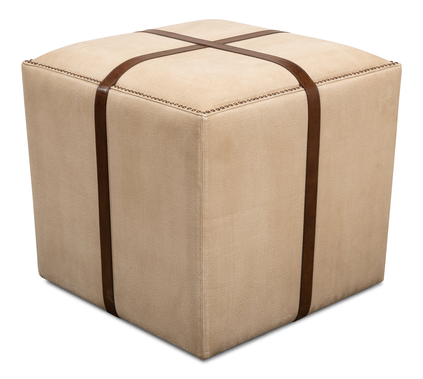 STRAP CANVAS & LEATHER STOOL