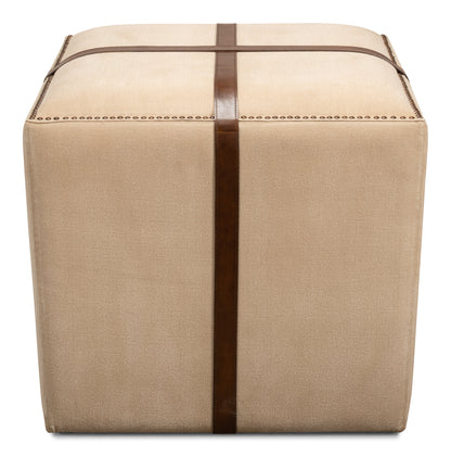 STRAP CANVAS & LEATHER STOOL