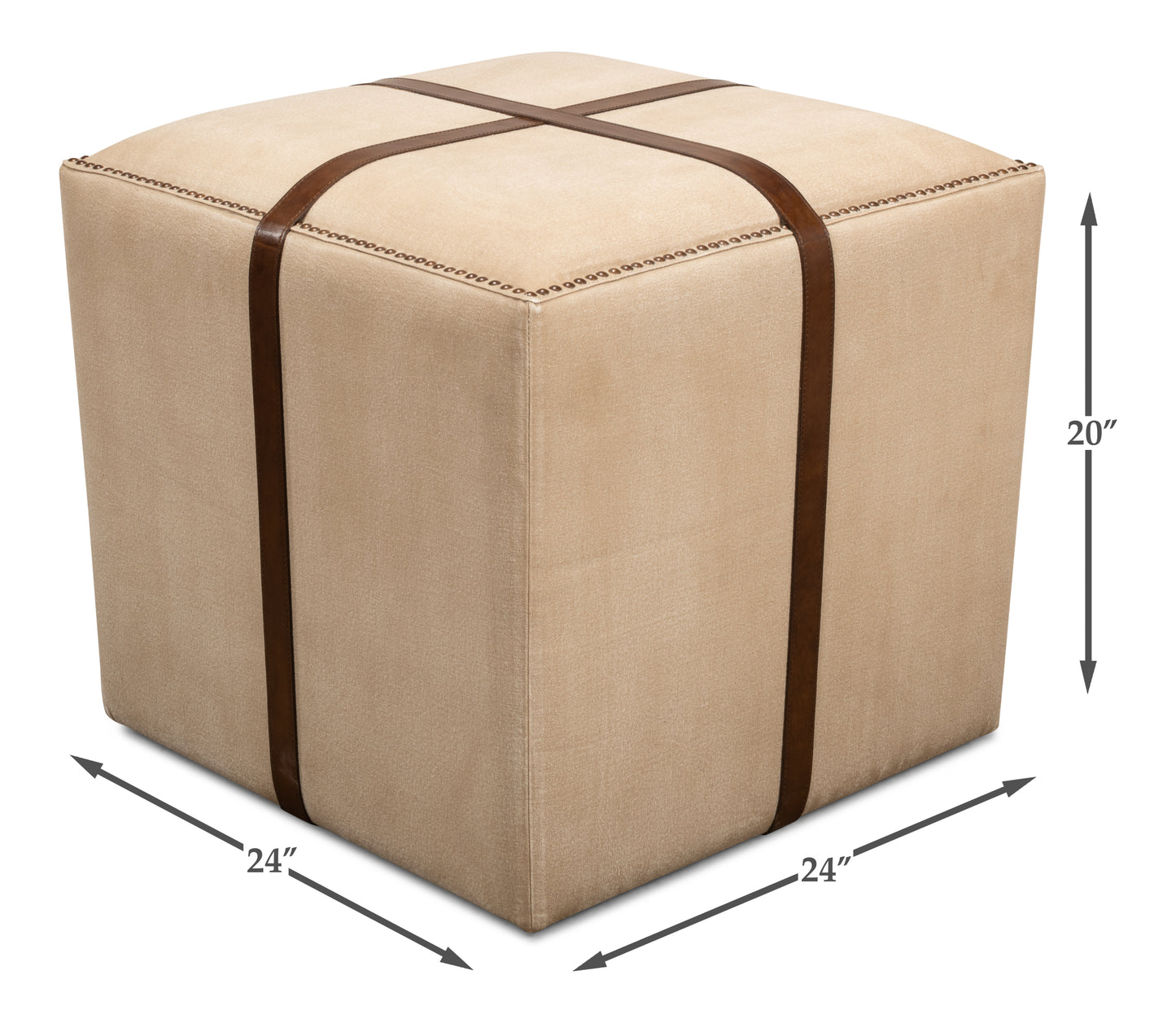 STRAP CANVAS & LEATHER STOOL