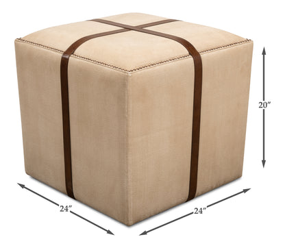 STRAP CANVAS & LEATHER STOOL