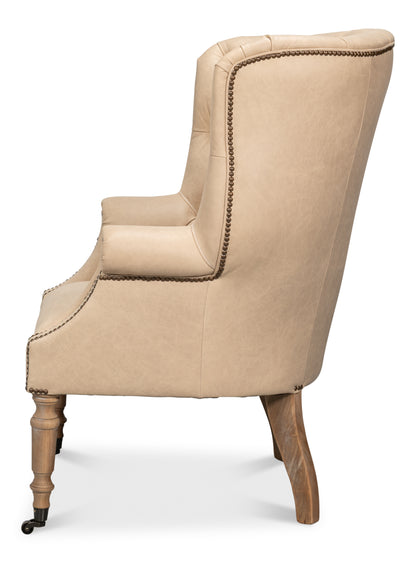 WELSH CAPPUCCION LEATHER CHAIR - CAPPUCCION LEATHER