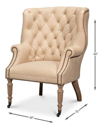 WELSH CAPPUCCION LEATHER CHAIR - CAPPUCCION LEATHER