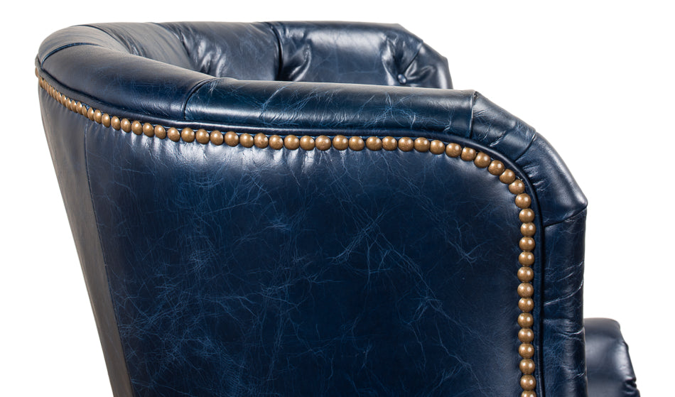 Welsh Blue Leather Chair