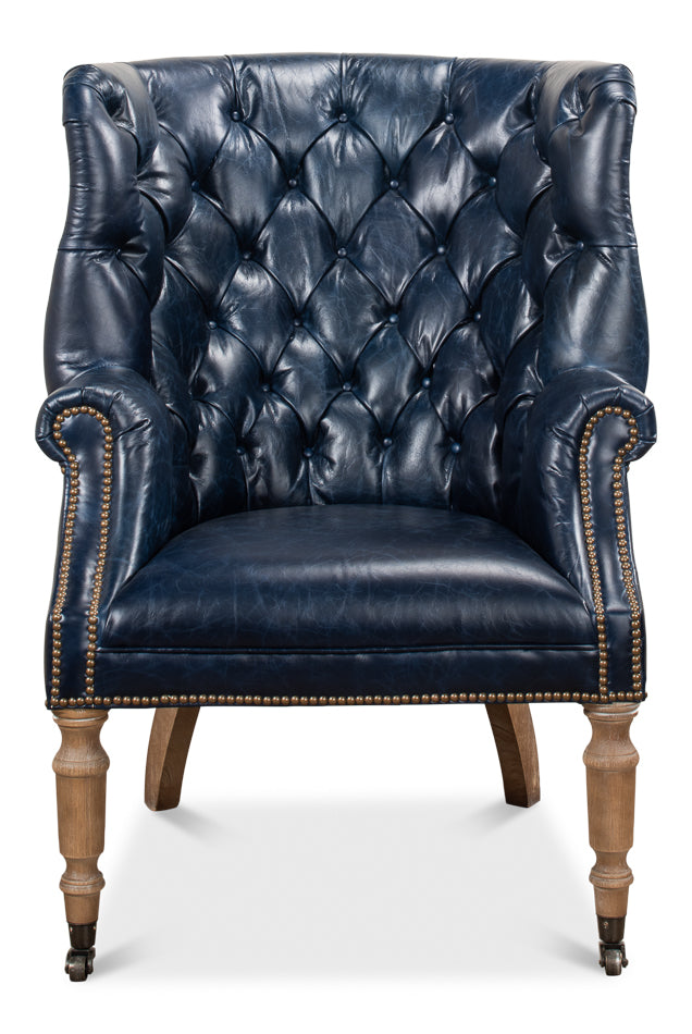 Welsh Blue Leather Chair