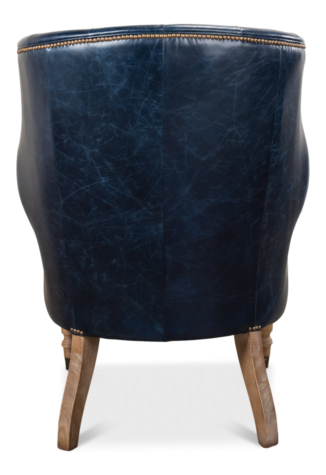 Welsh Blue Leather Chair