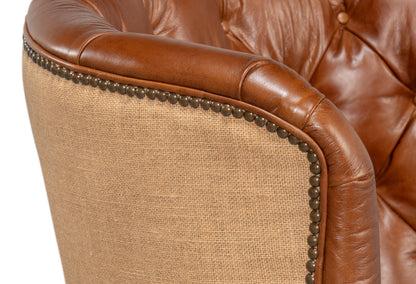 Welsh Leather & Jute Chair