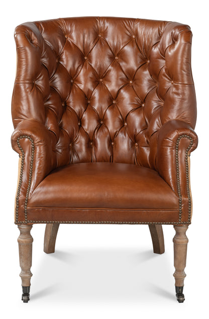Welsh Leather & Jute Chair