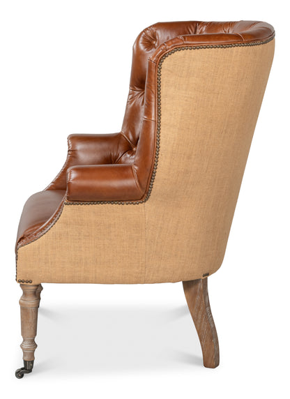 Welsh Leather & Jute Chair